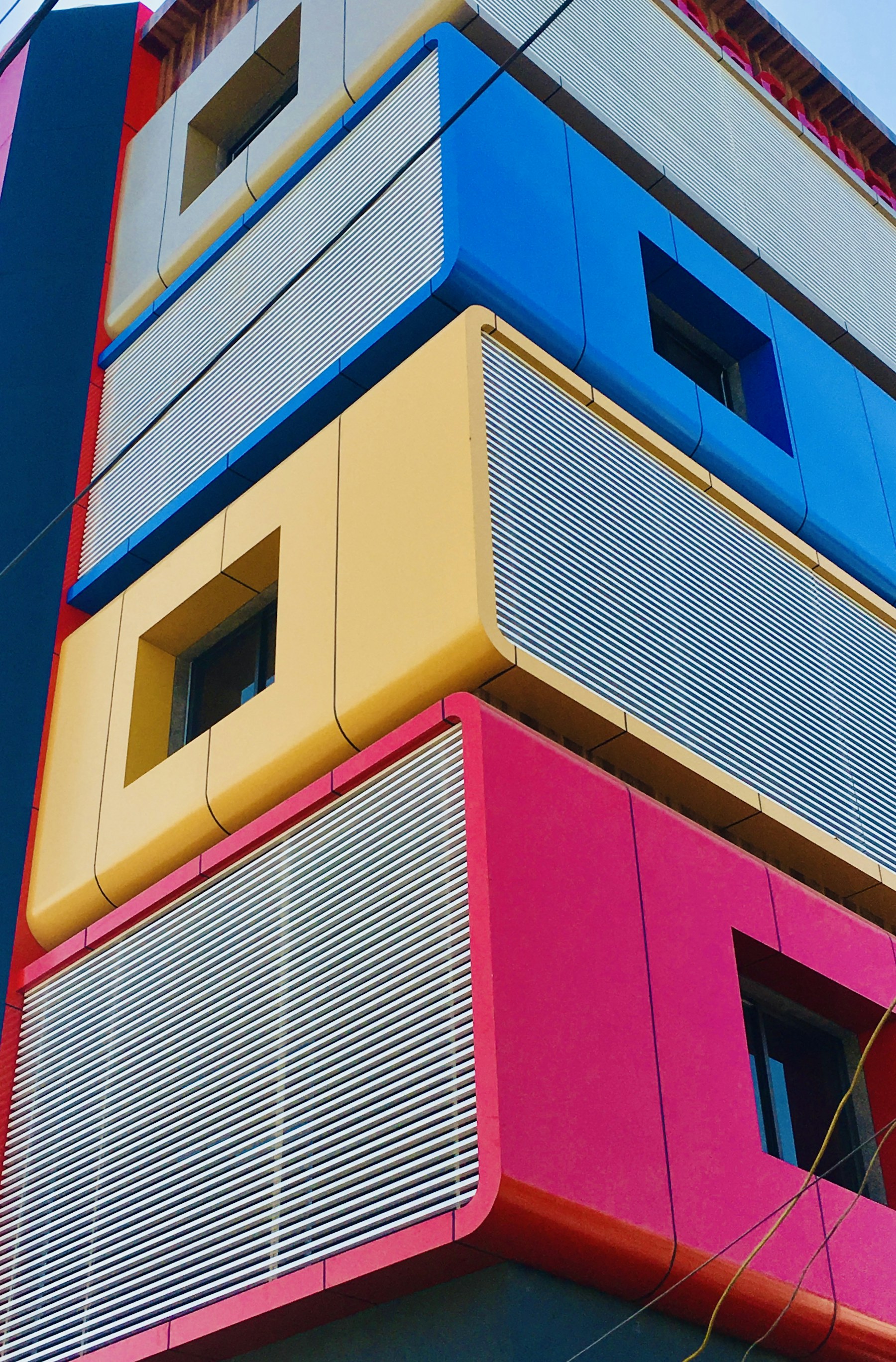 Bold colorful modern architecture